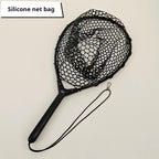 Fishing dip net silicone mesh close-up