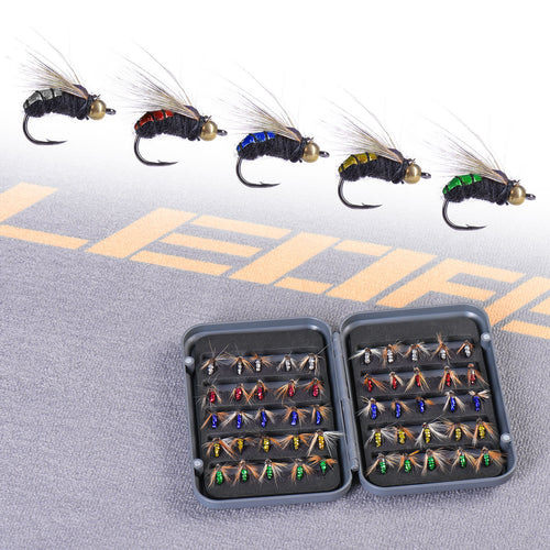 Driftline Fly Fishing Lure Kit — 50 hand-tied flies in assorted colors