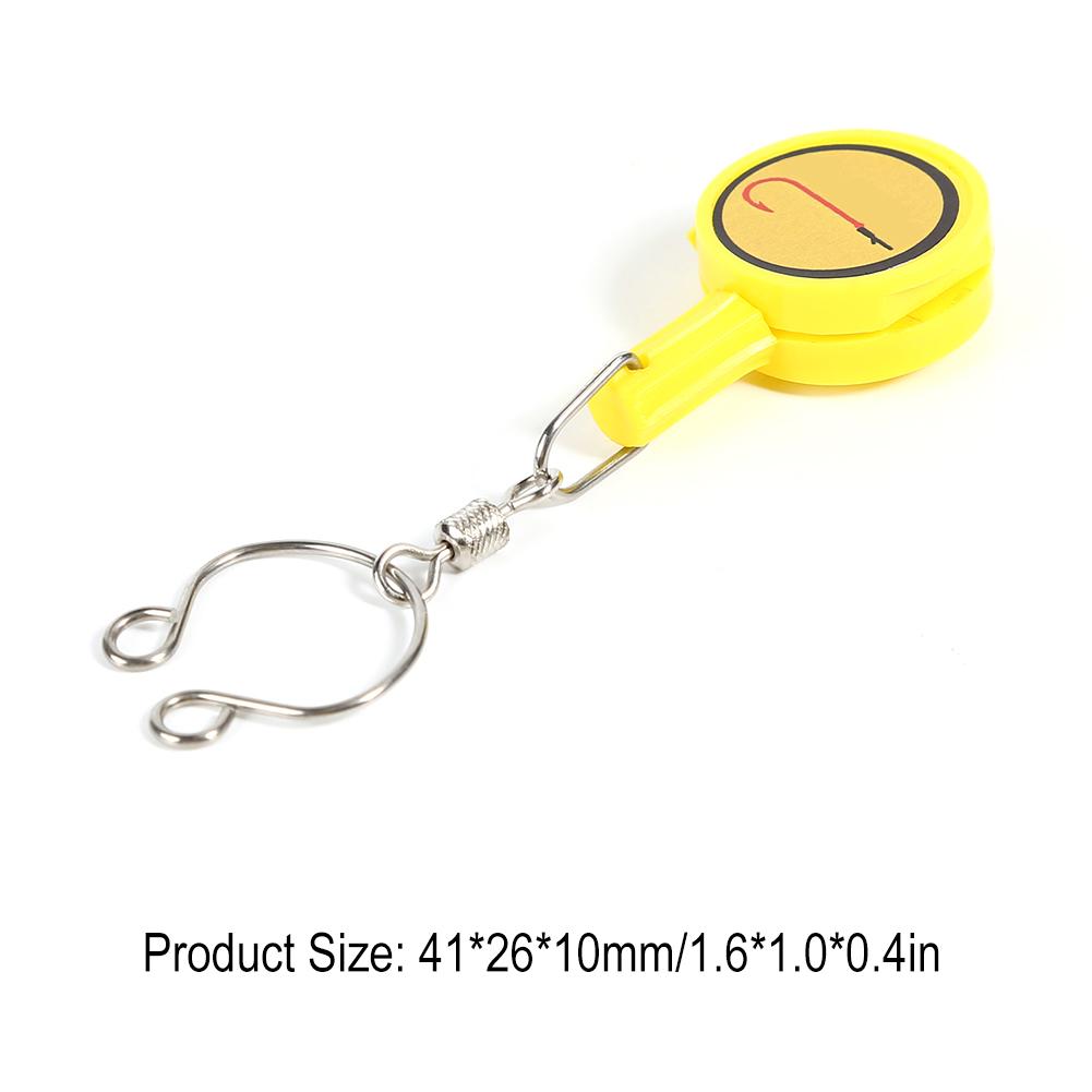 Fishhook case color options: blue, green, pink, yellow