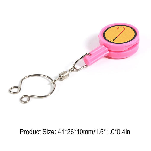 Portable fishhook case shown open with hooks inside