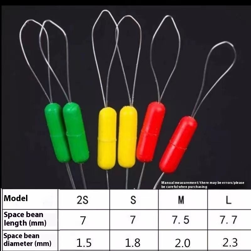 Fishing line bead stoppers in packaging