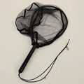 Fishing landing net showing rubber-hung mesh detail