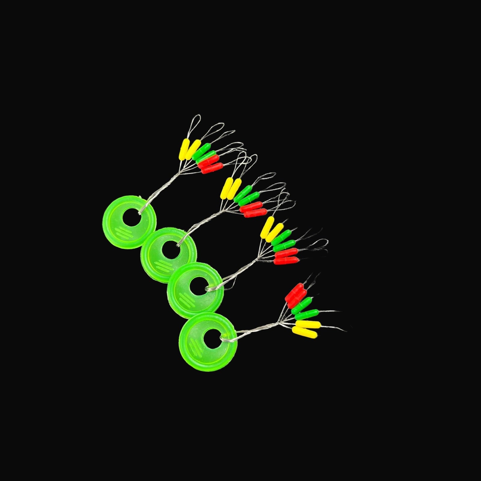 Driftline Rubber Fishing Line Stoppers space beans detail on dark studio background