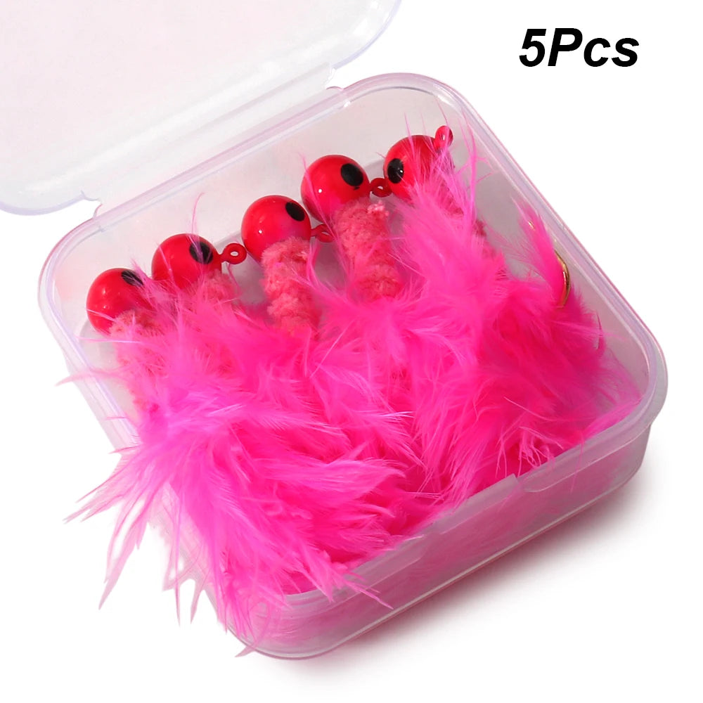 Driftline marabou jig hooks — walleye and panfish feather lure set