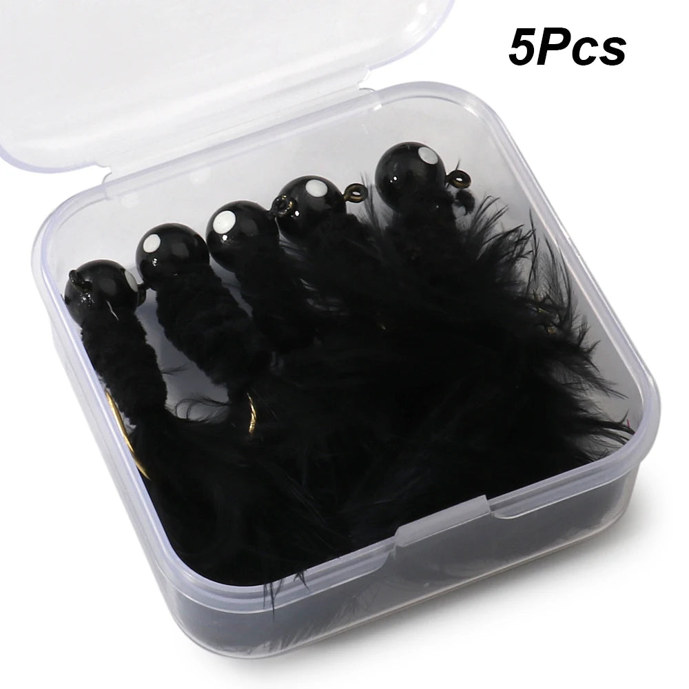 Driftline Feather Jig Head Lure Kit — compact and lightweight for any tackle box or fishing vest