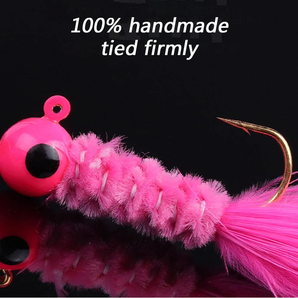 Driftline 5-pack feather jig lures for panfish, perch, and sunfish