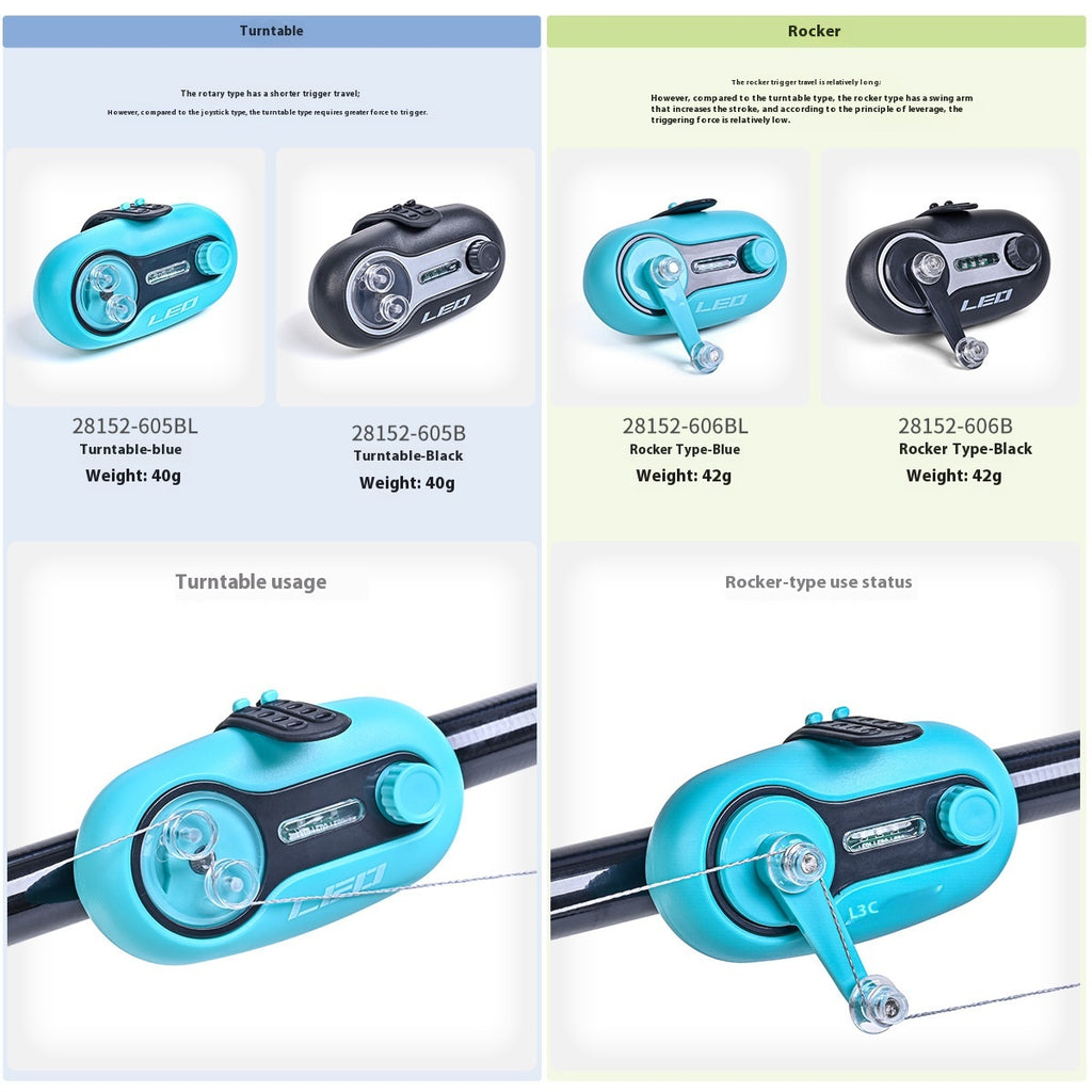 Telescopic rod bite alarm clip-on mechanism close-up