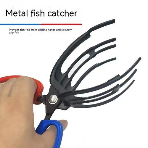 Anti-slip fish gripper clamp, side view
