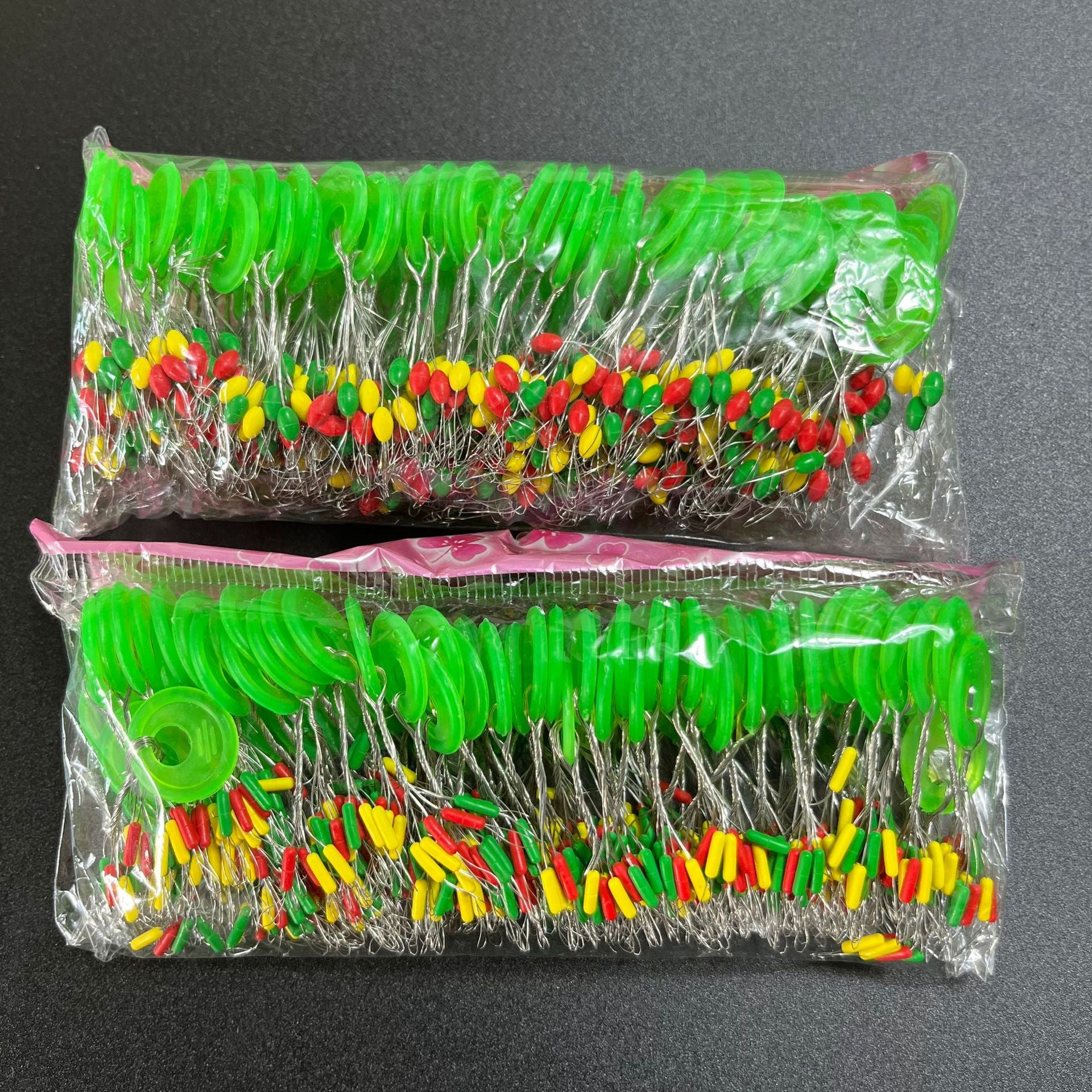 Rubber fishing line stoppers (space beans) bulk pack