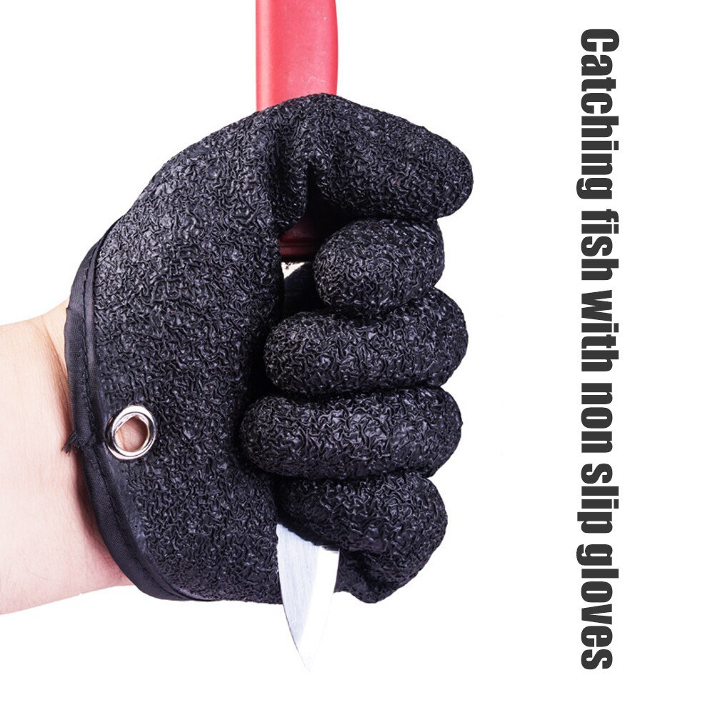Angler wearing Driftline fishing gloves