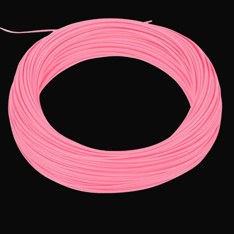 Driftline Weight-Forward Floating Fly Line pink on dark studio background