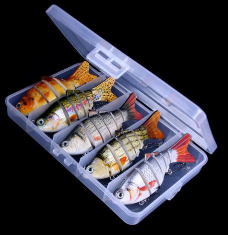 Fishing lure set packaged in storage box