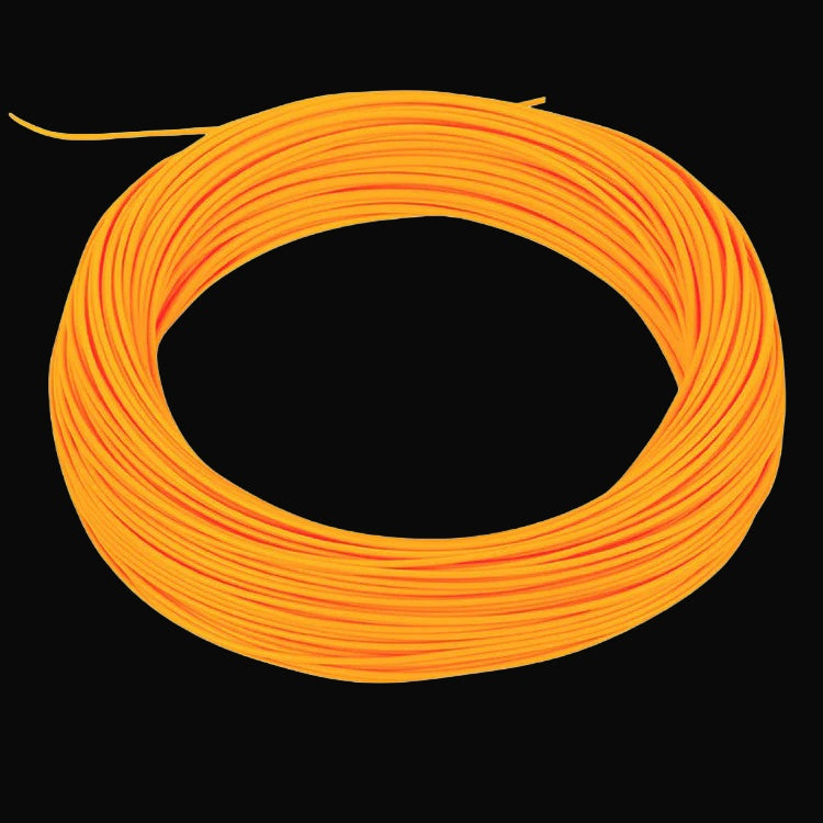 Driftline Weight-Forward Floating Fly Line orange on dark studio background