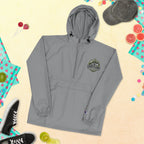 Embroidered Champion packable jacket with Driftline Outdoors logo